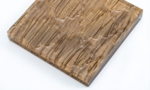 Laminated glass art hot melt fabric wired sandwich glass