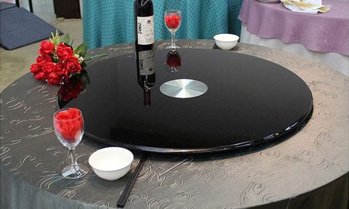 Customized Size Turntable Glass Serving Tray Tempered Glass Lazy Susan