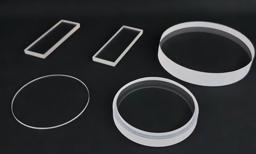Customized Quartz Glass Product Step Drilling Sight Glass Fused Silica Plate