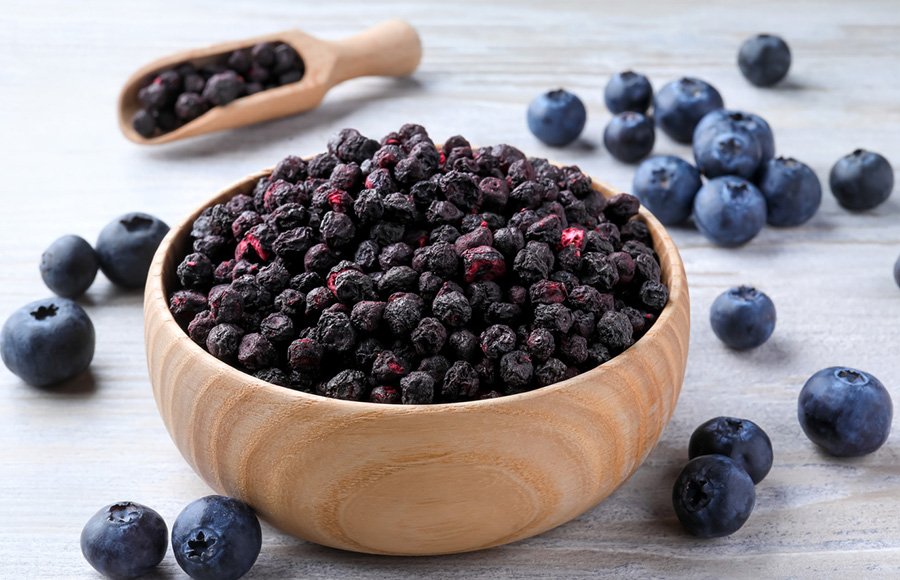Freeze dried pineapple blueberry bulk