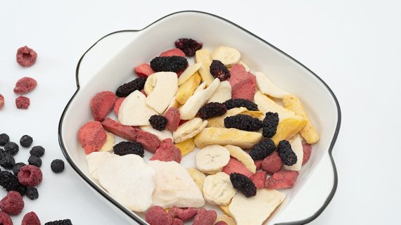 How does an assorted freeze-dried fruit medley elevate texture, color and nutrition in finished goods?