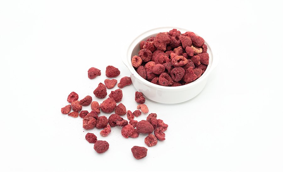 Premium quality organic freeze dried raspberry