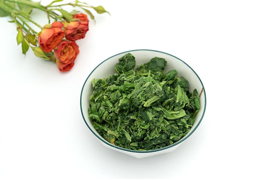 Premium quality organic freeze dried spinach