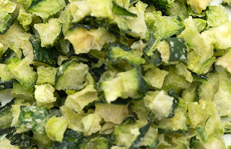 Premium quality organic freeze dried cucumber dices  