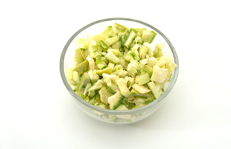 Retain natural BRC quality freeze dried zucchini