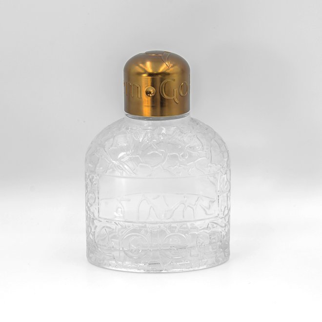 Round Glass Perfume Bottle With Cap