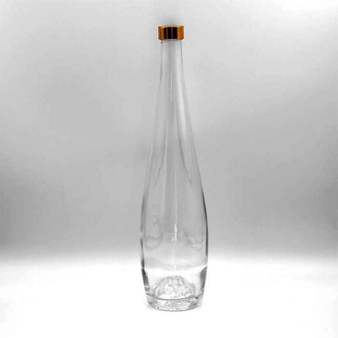 Transparent Empty Glass Drinking Water Bottle 
