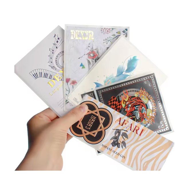 Custom Printing Sticker Sticky Glass Wine Bottle Paper Label