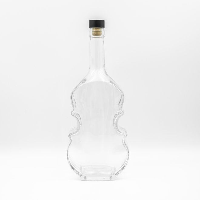 750ml Handcraft Violin Shaped Fancy Glass Bottle