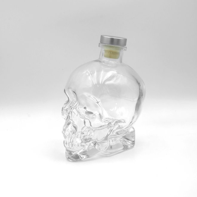 750ml Engraved Skull Spirits Vodka Liquor Tequila Glass Bottle