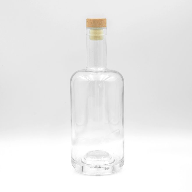 750ml Empty Cylinder Vodka Spirit Whisky Wine Glass Bottle