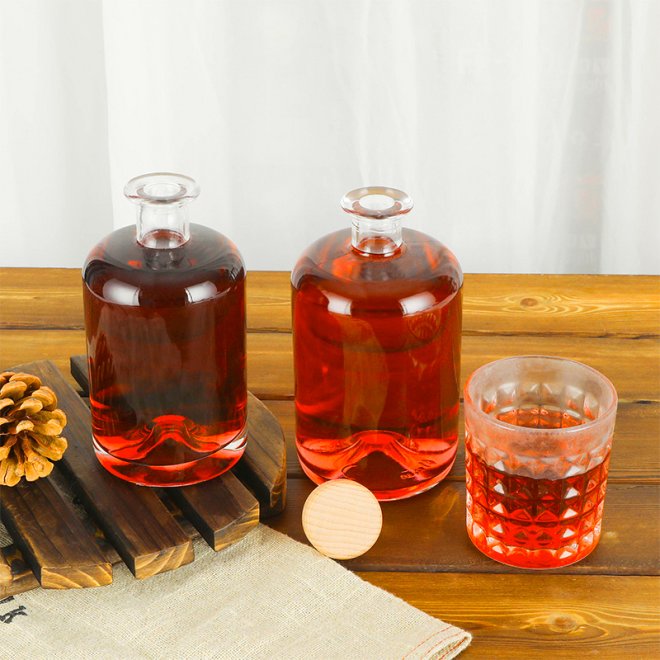  500ml 700ml 750ml Beverage Screen Printing Glass Bottles