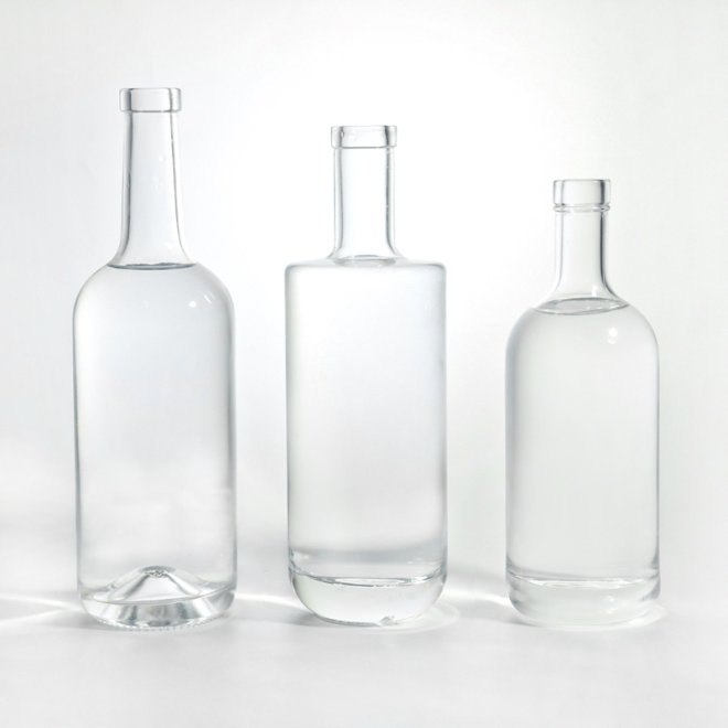 Print Logo Empty Vodka Glass Bottles With Lids