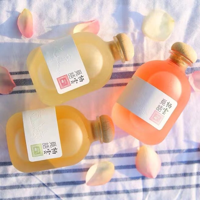 Empty Beverage Juice Glass Bottles With Lids