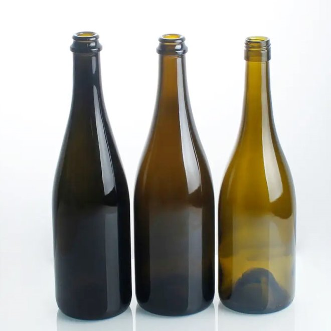 Packaging 500ml 750ml Amber Red Wine Glass Bottle