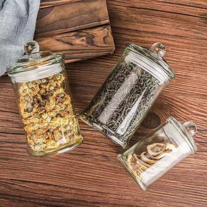 High Borosilicate Wide Mouth Canning Glass Food Jar