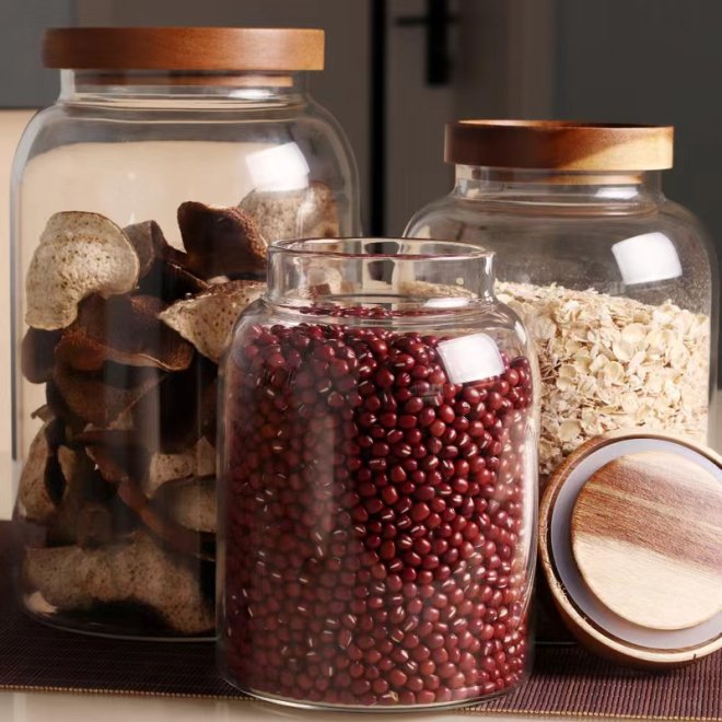Commercial Coffee Glass Jar Custom For Food
