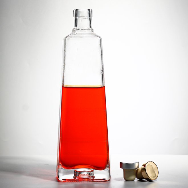 700ml 750ml Unique Shape Liquor Glass Bottle