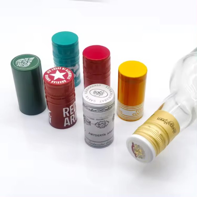 Customized Logo Printing Screw Glass Bottle Aluminum Cap
