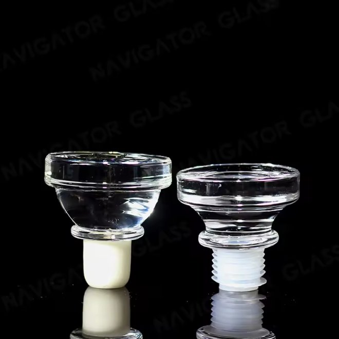 Fancy Flint Glass Stopper For Vodka Whisky Liquor Bottle