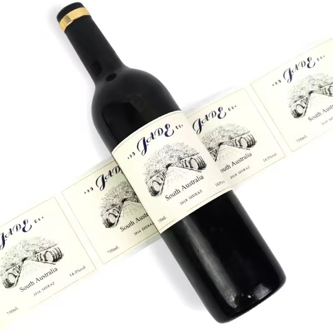 Bottle Design Custom Waterproof Packing Sticker Roll Labels