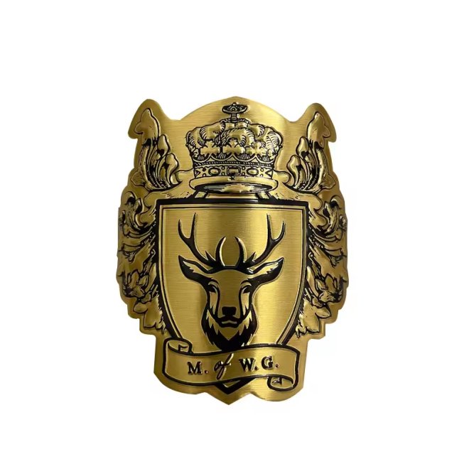 3D Embossed Aluminium Waterproof Bottle Metal Label