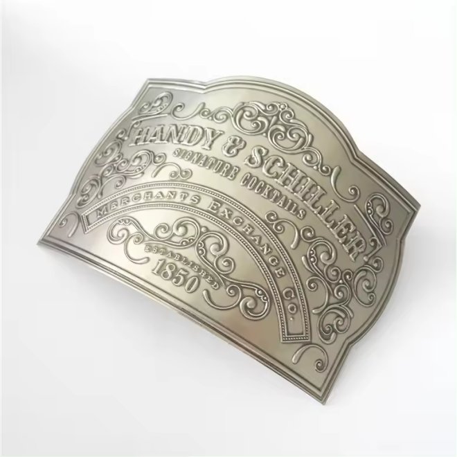 Whiskey Private Designs Bottle Wine Metal Sticker Label