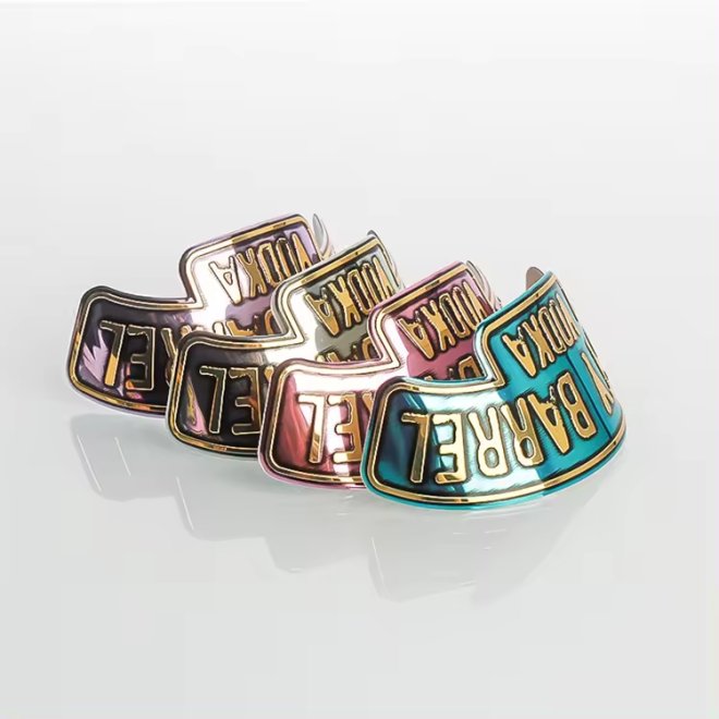 Custom Wine Bottle Logo Labels Embossed Metal Stickers