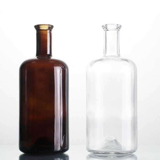 Customized Whiskey Wine Glass Spirit Bottle With Cork