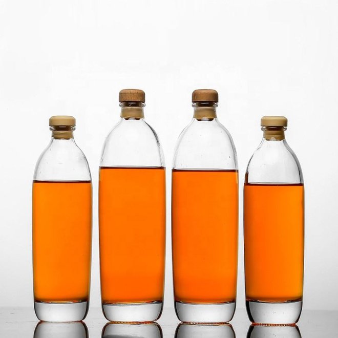 Engraving Flat 750ml Different Spirit Glass Bottle