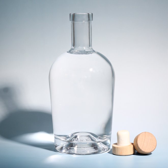 750ml 700ml 500ml Custom Empty Glass Bottle with Stopper Screw Cap Cork 