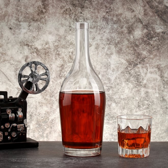 Professional Luxury Unique Shaped Milk Fruit Juice Storage Glass Bottle