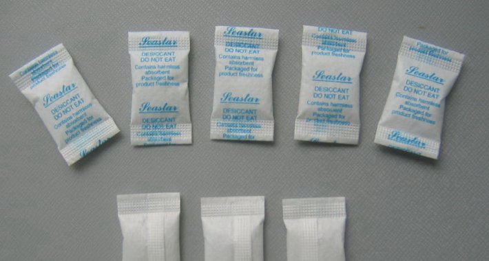 Sachest desiccant may be made of different paper, for different usage