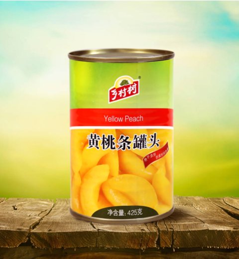 Canned yellow peach sticks 425g