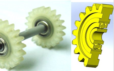 19T Middle gear in gearbox