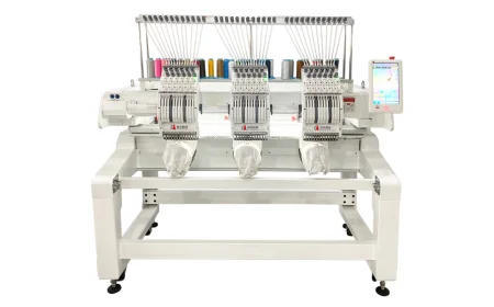 TRIPLE-HEAD INDUSTRIAL COMPUTERIZED EMBROIDERY MACHINE