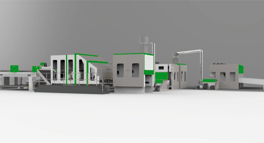 Waste cloth felt production line