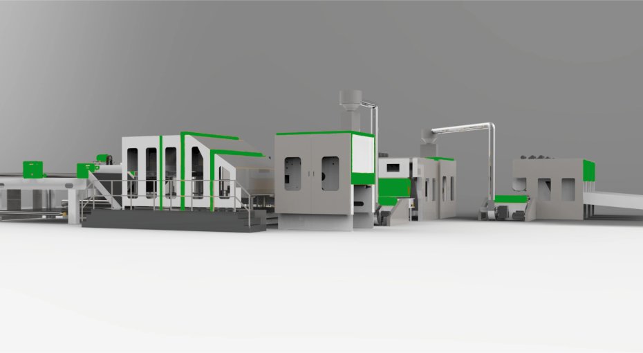 Waste cloth felt production line