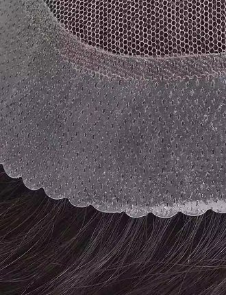 Scallop Front Human Hair Male Wigs