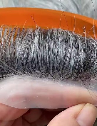 Real Hair Men's Toupee Hair Piece 