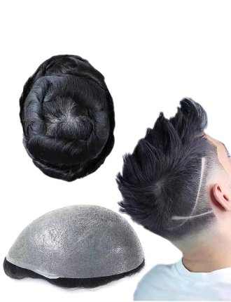 Human Hair Toupee Hair System For Men