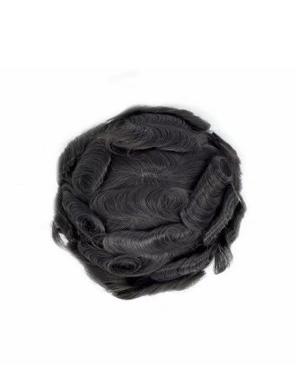 Thin Skin Human Hair Wigs For Men