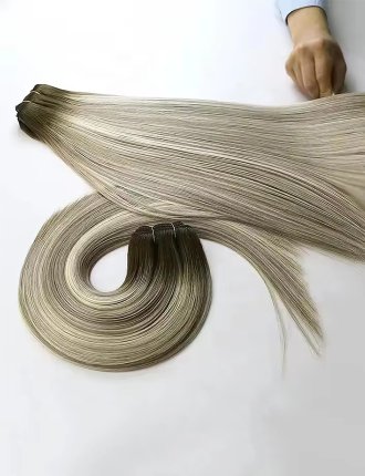 Balayage Human Hair Weft Extensions Of Hair