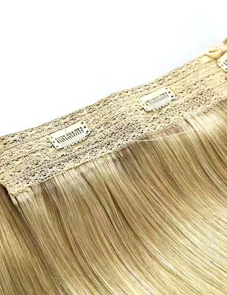 Clip In Halo Weft Hair Extensions Real Hair