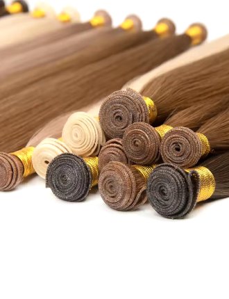 Invisible Human Hair Bundles Weft Hair Extensions