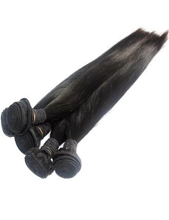 Natural Black Human Hair Bundles Extensions Of Hair