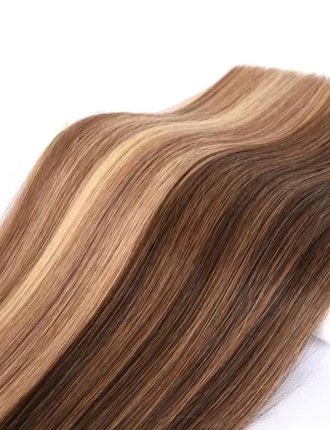 Invisible Human Hair Bundles Weft Hair Extensions