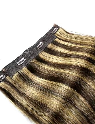 Clip In Halo Human Hair Extensions Real Hair
