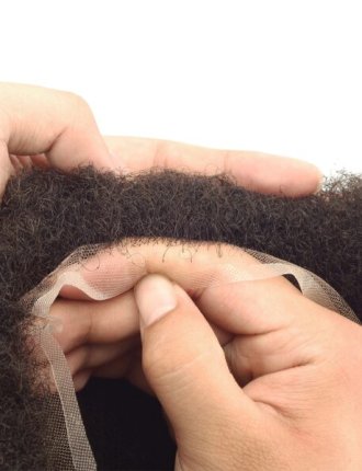 Afro 4mm Curls Human Hair System For Men Hairpiece