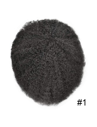 Afro Hair System 6mm Curls Toupee for Men